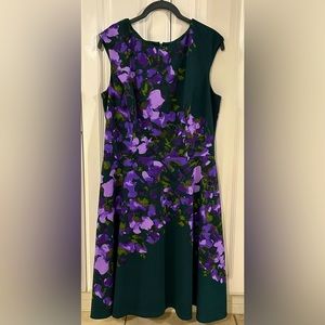 12P sleeveless dress with purple flowers